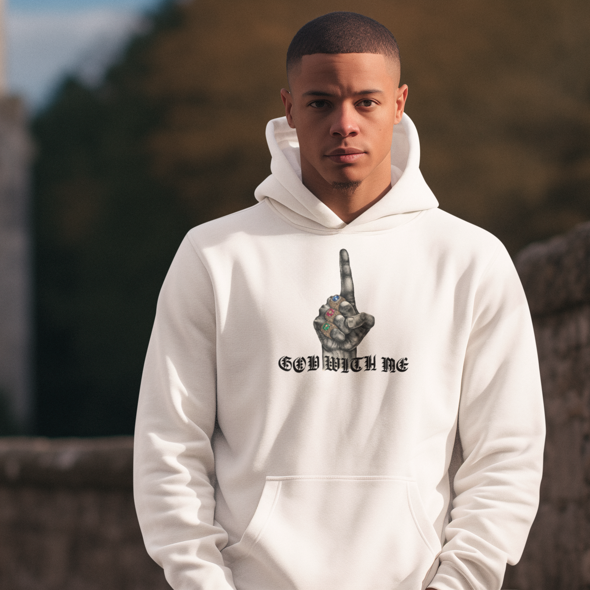 "GOD WITH ME" Oversized Hoodie