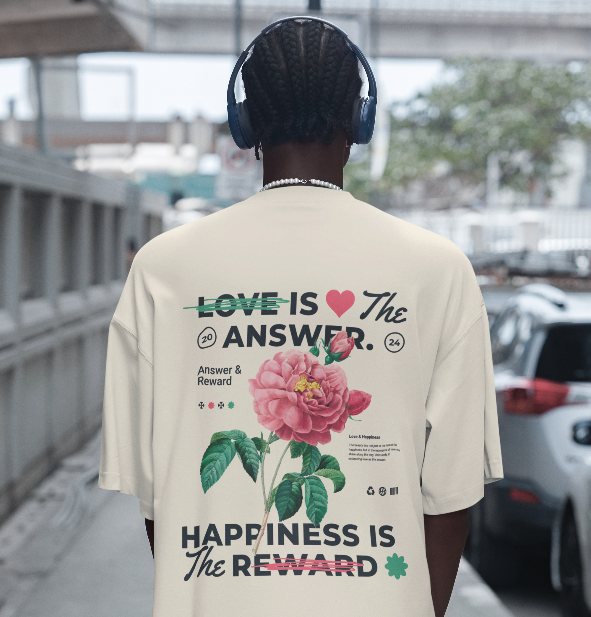 "Love is Answer" Oversized Shirt