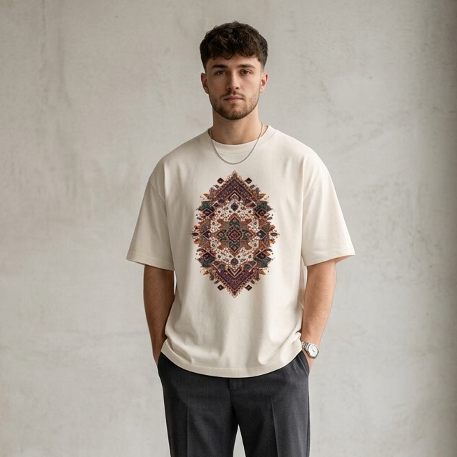 "Rug Pattern" Oversized Shirt