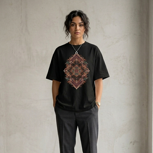 "Rug Pattern" Oversized Shirt